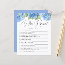 あじさい青い花ママを知っているベビーゲーム