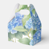 あじさい青い花男の子の赤ちゃんシャワー フェイバーボックス (裏面サイド)