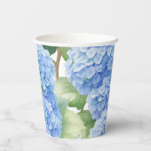 あじさい青い花男の子の赤ちゃんシャワー 紙コップ (裏面)