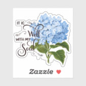 あじさい青が好い シール (シート)