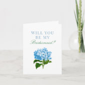 あじさい青が私の花嫁のカードになる カード (正面)