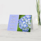 あじさい青で早く元気になる カード (正面)