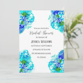 あじさい青フローラウォーターカラーブライダルシャワー 招待状 (スタンド正面)
