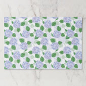 あじさい青フローラパーティー紙ランチョンマット ペーパーパッド (正面)