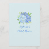 あじさい青フローラブライダルシャワーゲーム 招待状 (裏面)
