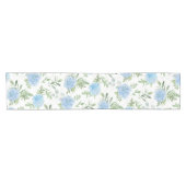 あじさい青フローラ水彩テーブルランナー ショートテーブルランナー (横)