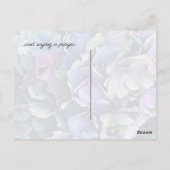 あじさい青考え花の絵葉書 ポストカード (裏面)