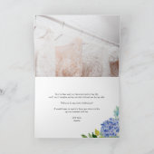 あじさい青花が私の後輩の花嫁になる カード (内部)