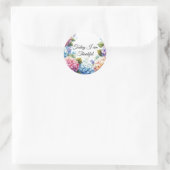 あじさい魅力的感謝ステッカー ラウンドシール (バッグ)