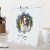 あじさい1写真シグネチャードリンク結婚サインのペット 台座サイン (インサイチュ)