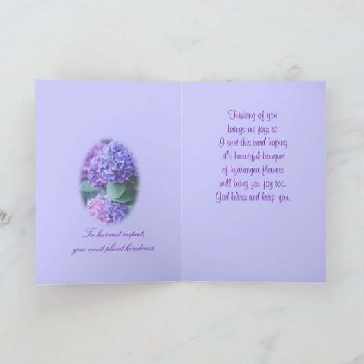 あじさい2385花瓶 – カスタマイズ任意の大事な行事 カード (内部)