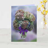 あじさい2385花瓶 – カスタマイズ任意の大事な行事 カード (黄色い花)