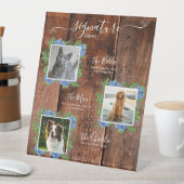 あじさい3フォトウッド結婚のペットのシグネチャードリンク 台座サイン (インサイチュ)