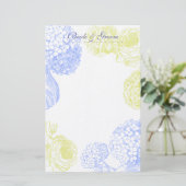 あじさい・バラ結婚文房具 便箋 (スタンド正面)