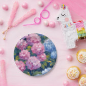 あじさい | ピンクとブルーの海岸花 ペーパープレート (パーティー)