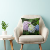 あじさい、ピンク色の花、青い紫の花 クッション (椅子)