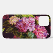 あじさい、暗く、シームレスな花のパターン。 Case-Mate iPhoneケース (裏面 (横))