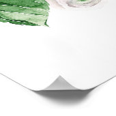 あじさい・緑のブライダルシャワーウェルカムサイン ポスター (角)