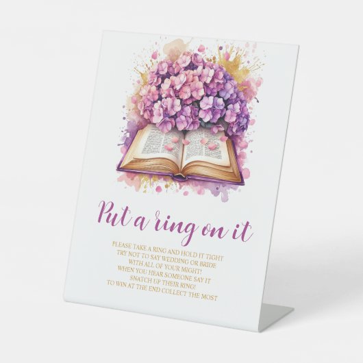 あじさいItゲームのリングや輪を入れる 台座サイン (正面)