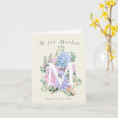 あじさいMマザーズデイカード カード (黄色い花)