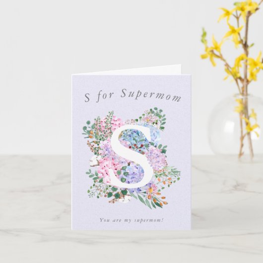 あじさいsスーパーママママママママザーズデイカード カード (黄色い花)