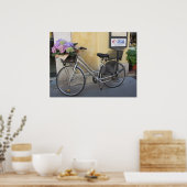 あじさかご付き自転車 ポスター (キッチン)