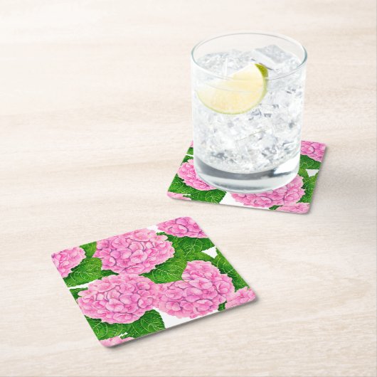 あじさじ色のウエタロール模様 スクエアペーパーコースター (インサイチュ)