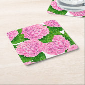 あじさじ色のウエタロール模様 スクエアペーパーコースター (アングル)