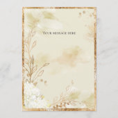 あじさエレガントい白金ゴールドフローラ結婚の  サンキューカード (裏面)