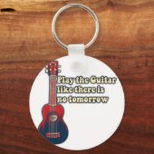 あす遊のギターは駄目よ。レトロ キーホルダー (正面)