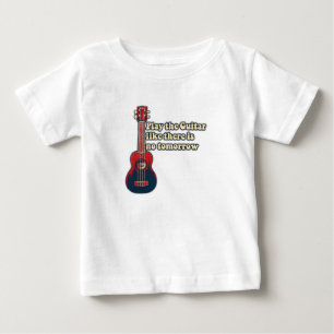 あす遊のギターは駄目よ。レトロ ベビーTシャツ