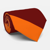 あずき色およびオレンジ大学ストライプ ネクタイ (ロール)