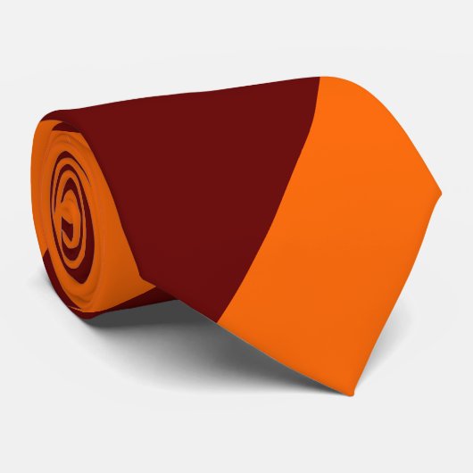 あずき色およびオレンジ ネクタイ (ロール)