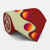あずき色およびベージュアール・デコのタイ ネクタイ (ロール)