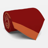あずき色および燃やされたオレンジ斜めストライプの ネクタイ (ロール)
