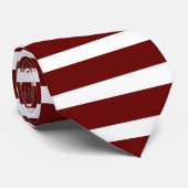 あずき色および白く横ストライプのなタイ ネクタイ (ロール)