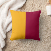 あずき色および金ゴールドによって裂かれる色 クッション (ブランケット)