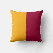 あずき色および金ゴールドによって裂かれる色 クッション (裏面)