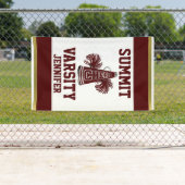 あずき色および金ゴールドの応援の縦の旗2 横断幕 (インサイチュ)