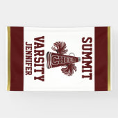 あずき色および金ゴールドの応援の縦の旗2 横断幕 (横)