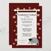 あずき色のかわいいアルマジロは卒業パーティーを主演します 招待状 (正面/裏面)