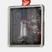 あずき色のキヅタが付いているCobbホールランプ メタルオーナメント (左)