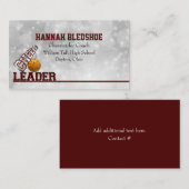 あずき色のチアリーダーの名刺 名刺 (正面/裏面)