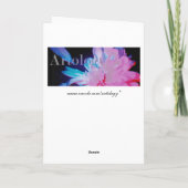 あずき色のチューリップの挨拶状(ブランク) カード (裏面)