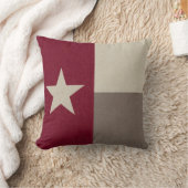 あずき色のテキサス州の旗の生地 クッション (ブランケット)
