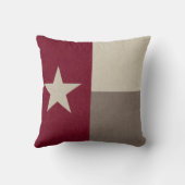 あずき色のテキサス州の旗の生地 クッション (裏面)