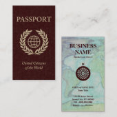 あずき色のパスポート 名刺 (正面/裏面)