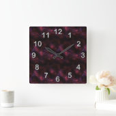 あずき色のフラクタルの柱時計 スクエア壁時計 (ホーム)