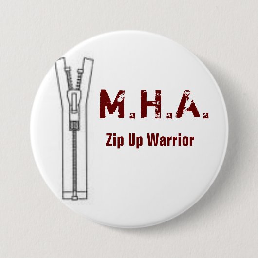 あずき色のフード付きスウェットシャツの軍隊円形Pin 缶バッジ (正面)