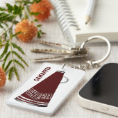 あずき色のメガホンのチアリーダーのキーホルダー キーホルダー (正面右)